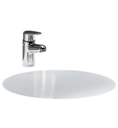 Laufen H8112970001091 Lipsy 19 1/2" Undermount/Drop-In Oval Bathroom Sink without Tap Hole in White