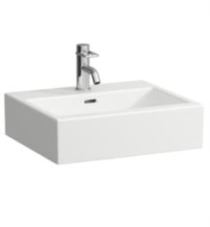 Laufen H8114310001 Living City 19 5/8" Vessel Rectangular Bathroom Sink with Tap Bank in White