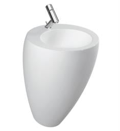 Laufen H811971400U Ilbagnoalessi One 20 1/2" Free Standing/Pedestal Round Bathroom Sink in White