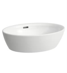 Laufen H8129640001091 Pro B 20 1/2" Vessel Oval Bathroom Sink without Tap Hole in White