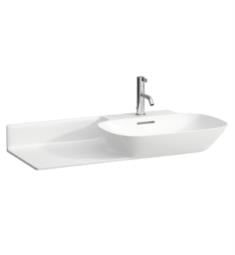 Laufen H813301U Ino 35 3/8" Wall Mount Oval Bathroom Sink with Right Basin in White
