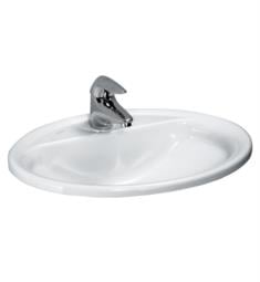 Laufen H8139510001041 Pro B 22" Drop-In Oval Bathroom Sink with Tap Bank in White