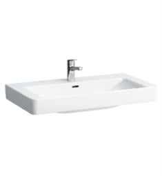 Laufen H813965000U Pro S 33 1/2" Wall Mount Rectangular Bathroom Sink with Overflow in White