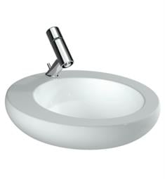 Laufen H8139714001041 Ilbagnoalessi One 19 5/8" Drop-In Round Bathroom Sink with Overflow in White