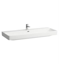 Laufen H814965000U Pro S 47 1/4" Wall Mount Rectangular Bathroom Sink in White