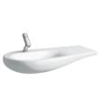 Laufen H814975400U Ilbagnoalessi One 35 3/8" Wall Mount Bathroom Sink with Left Basin in White