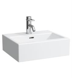 Laufen H815432000U Living City 17 3/4" Wall Mount Rectangular Bathroom Sink in White