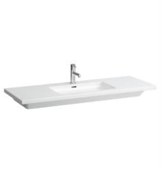 Laufen H816435000U Living Square 51 1/8" Wall Mount Rectangular Bathroom Sink in White