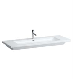 Laufen H816436000U Living Square 51 1/8" Wall Mount Rectangular Bathroom Sink in White