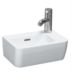 Laufen H816955000106U Pro A 14 1/8" Wall Mount Rectangular Bathroom Sink with Overflow in White
