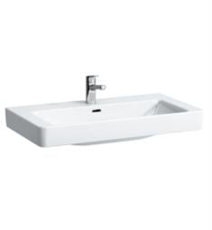 Laufen H8169650001 Pro S 33 1/2" Wall Mount Rectangular Bathroom Sink with Overflow in White