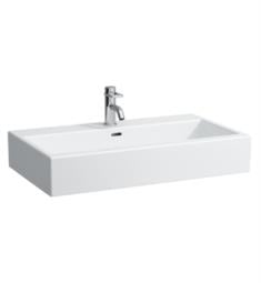 Laufen H817436000U Living City 31 1/2" Wall Mount Rectangular Bathroom Sink in White