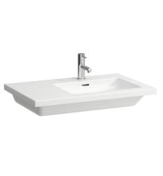 Laufen H817439000U Living Square 29 1/2" Wall Mount Rectangular Bathroom Sink with Right Basin in White