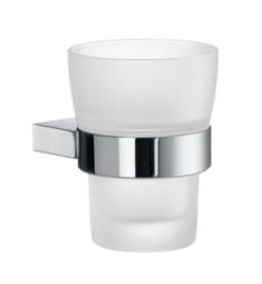 Smedbo AK343 Air 2" Wall Mount Frosted Glass Tumbler with Holder in Polished Chrome