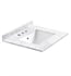 Fresca 24" Countertop with Undermount Sink - Carrara Marble | 3-Hole Faucet Drilling