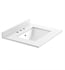 Fresca 24" Countertop with Undermount Sink - White Quartz | 3-Hole Faucet Drilling