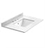 Fresca Oxford 30" Countertop with Undermount Sink - White Quartz | 3-Hole Faucet Drilling