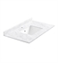 Fresca 36" Countertop with Undermount Sink - Carrara Marble | 1-Hole Faucet Drilling