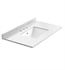 Fresca Oxford 36" Countertop with Undermount Sink - White Quartz | 3-Hole Faucet Drilling