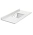Fresca 40" Countertop with Undermount Sink - White Quartz | 3-Hole Faucet Drilling
