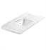 Fresca Oxford 48" Countertop with Undermount Sink - Carrara Marble | 3-Hole Faucet Drilling