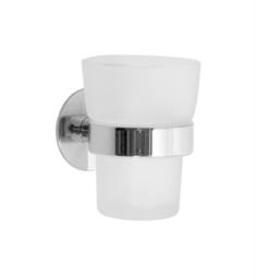 Smedbo YK343 Time 3" Wall Mount Frosted Glass Tumbler with Holder in Polished Chrome