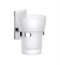 Smedbo ZK343 Pool 1 5/8" Wall Mount Frosted Glass Tumbler with Holder in Polished Chrome