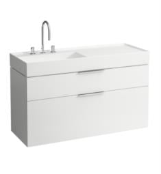 Laufen H4076420336311 Kartell 46 7/8" Wall Mount Single Sink Bathroom Vanity Base in White lacquered