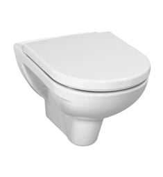 Laufen H8209500002501 Pro 22 1/8" Dual Flush Wall Hung D-Shaped Water Closet Bowl Only with Flushing Rim in White