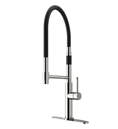 VIGO VG02026STK1 Norwood 22" Single Handle Pull-Down Magnetic Spray Kitchen Faucet with Deck Plate