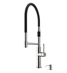 VIGO VG02026STK2 Norwood 22" Single Handle Pull-Down Magnetic Spray Kitchen Faucet with Soap Dispenser