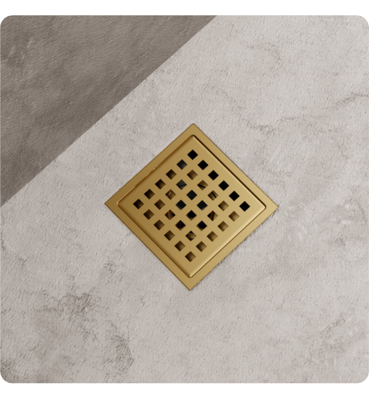 Vigo VG07004MB Elan Square Shower Drain Finish: Matte Black