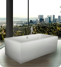 Hydro Systems MCH6632A Designer Chagall 66" Acrylic Freestanding Rectangular Bathtub with 85 Gallons