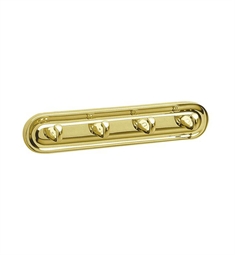 Smedbo V259 Villa Hook Quadruple in Polished Brass