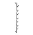Smedbo FK630 Outline Lite 3 3/8" Wall Mount Swing Seven Swivel Towel Hook in Polished Stainless Steel