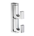 Smedbo GK138 Life 3/4" Wall Mount Swing Arm Double Towel Hook in Polished Chrome
