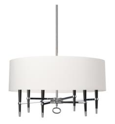 Dainolite LAN-246C-PC-WH Langford 6 Light 32" Incandescent One Tier Chandelier in Polished Chrome with White Shade