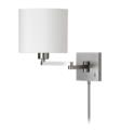Dainolite DMWL7713-SC 1 Light 11" Incandescent Wall Sconce in Satin Chrome with White Shade