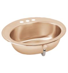 Elkay LLVR1916-CU 19 5/8" Single Bowl 18 Gauge CuVerro Antimicrobial Copper Drop-in Bathroom Sink in Lustrous Satin