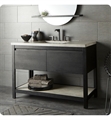 Native Trails VNO488 Solace 49" Freestanding Single Bathroom Vanity Base with NativeStone Ash Shelf in Midnight Oak