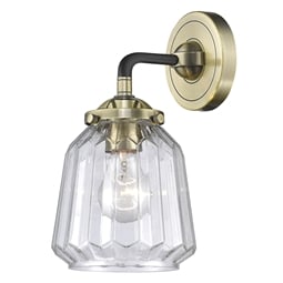 Innovations Lighting 284-1W-G142 Chatham 14" One Light Up/Down Clear Glass Wall Sconce with LED or Incandescent Bulb Option
