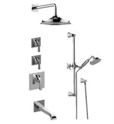 Graff GR3.M12ST-LM47E0 Finezza DUE M-Series Thermostatic Tub and Shower Faucet with Three Lever Handle and Handshower