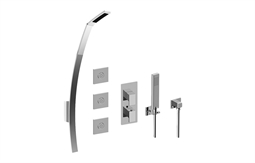 Graff GM2.128WG-LM31E0 Solar M-Series Full Thermostatic Shower System with Diverter Valve and Lever Handle