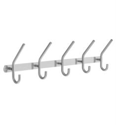 Smedbo B1005 15" Five Straight Hook Wall Rack in Brushed Stainless Steel
