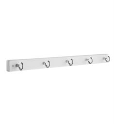Smedbo BX1015 12" Five Hook Wall Rack in Polished Chrome with White