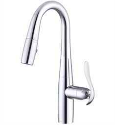 Gerber D150511 Selene 14 3/4" Single Handle Deck Mounted Pull-Down Prep Faucet with SnapBack Retraction