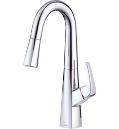 Gerber D150518 Vaughn 14 5/8" Single Handle Deck Mounted Pull-Down Prep Faucet with SnapBack Retraction