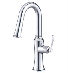 Gerber D150528 Draper 14 5/8" Single Handle Deck Mounted Pull-Down Prep Faucet with SnapBack Retraction