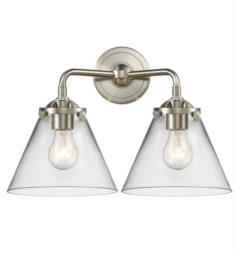 Innovations Lighting 284-2W-G42 Large Cone 2 Light 15 3/4" Wall Mount Clear Glass Vanity Light with LED or Incandescent Bulb Option