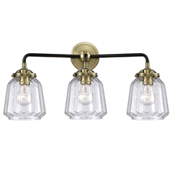 Innovations Lighting 284-3W-G142 Chatham 2 Light 24" Wall Mount Clear Glass Vanity Light with LED or Incandescent Bulb Option